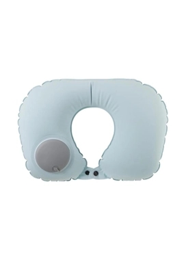 Portable Inflatable Cooling Neck Pillow (Blue/Gray)
