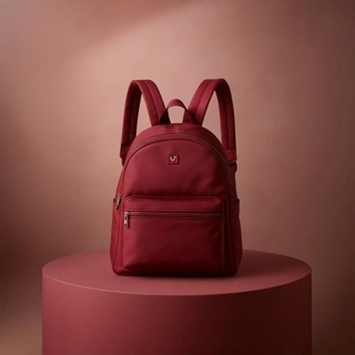 Practical Style Backpack (Wine Red)
