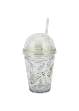Nature Series-Plastic Water Bottle with Straw, 380mL