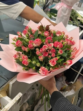 Elegant bouquet with Danish packaging
