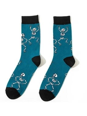 Blue Skeleton Socks