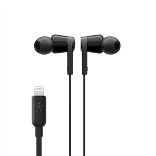 Belkin lightning headphones for iphone - black