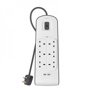 Belkin - plug with 6 power outlets and 2 usb ports with a length