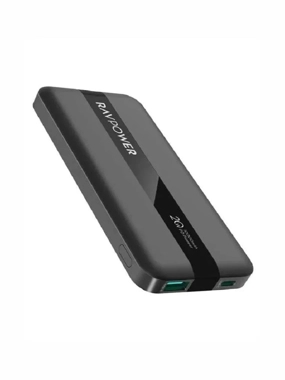 RAVPower 10000mAh 20W Power Bank with Type-C and USB-A Port - Black