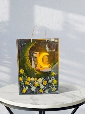 Acrylic box with crescent moon