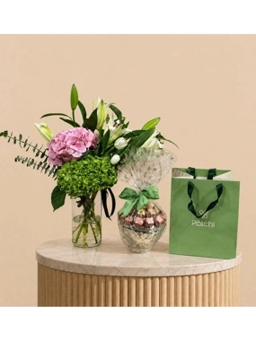 A vase with an elegant touch