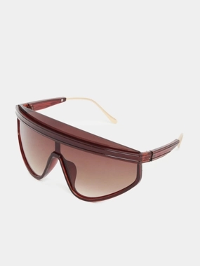Styli Wide Frame Shield Sunglasses