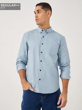 Styli Button Down Collar Regular Fit Oxford Shirt