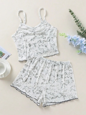 Take Two Printed Cami with Shorts Pyjama Set
