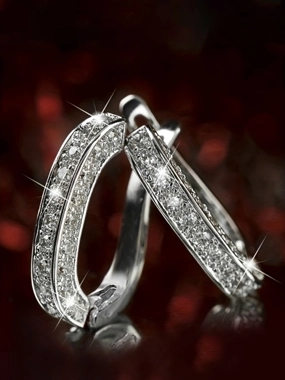 Take Two Embellished Crystal Hoop Earrings