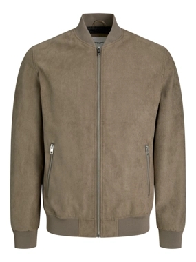 Produkt Khaki Faux Suede Bomber Jacket