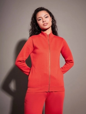 Sassafras Red Fleece Zipper Jacket