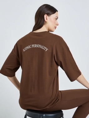 Styli Women Oversized Cotton Round Neck T-Shirt