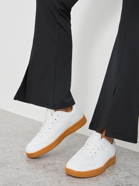 Styli Contrast Sole Lace Up Sneakers