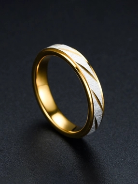 Take Two Gold Slash Ring
