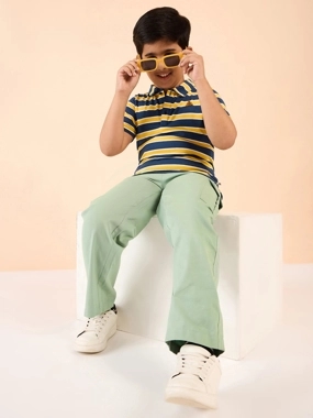 Stylo Bug Solid Drawstring Waist Cargo Pants