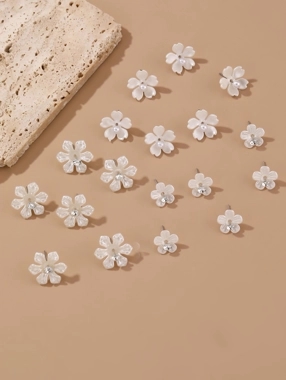 Take Two Set of 9 - Flower Stud Earrings