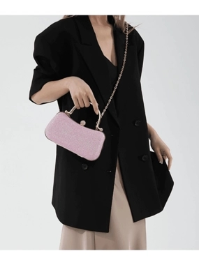 Take Two Pink Embellished Crystal Clutch