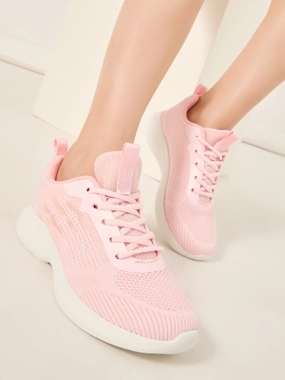 Take Two Mesh Upper Lace Up Sport Sneakers