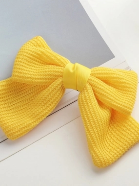 Take Two Yellow Bow Hair Clip