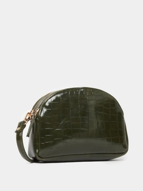 Styli Textured Sling Bag with Zip Closure