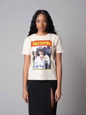 URBAN HAUL Regular Fit Pulp Fiction Graphic T-Shirt