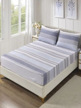 LAMAISON 2-Piece Microfiber Fitted Sheet Twin Set Tr-4752