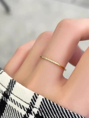 Take Two Dainty Gold Plated Ring