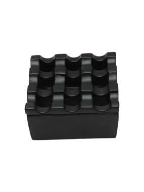 RAJ Square 9 Holes Ash Tray - Black