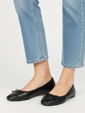Styli Black Ballet Flat Shoes