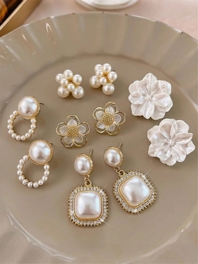 Take Two Set of 5 - Assorted Embellished Earrings