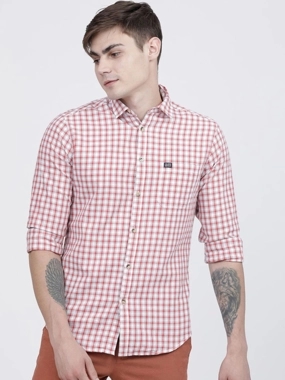 The Indian Garage Co Men Slim Fit Checked Casual Shirt