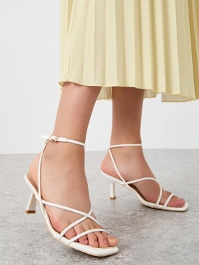Styli Strappy Open Toe Stiletto Heel Sandals
