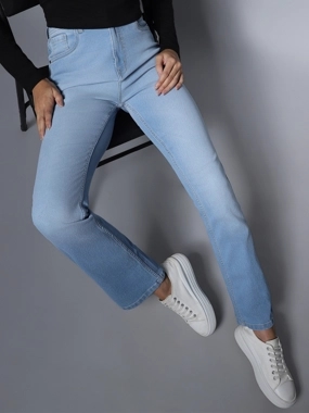 High Star High Rise Light Wash Bootcut Jeans