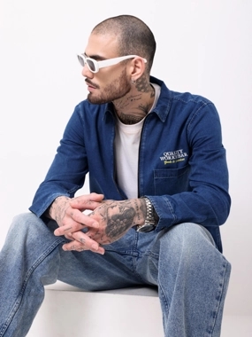 British Club Regular Fit Zip Front Denim Jacket