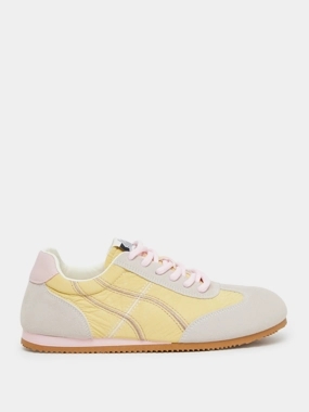 Styli Panelled Side Striped Lace Up Sneakers