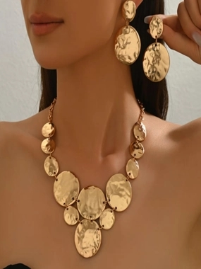 Take Two Statement Necklace and Clip-Earrings Set