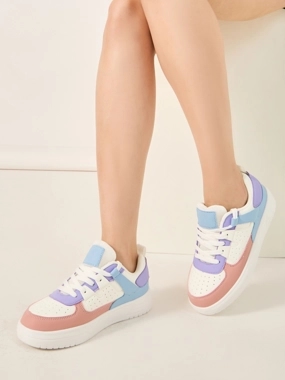 Take Two Color Block Thick Sole Sneakers