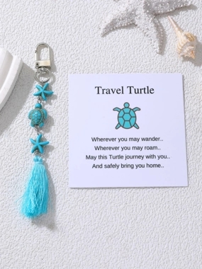 Take Two Turtle Starfish Keychain