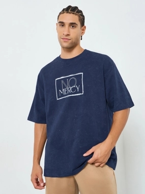 Styli Men Oversized Washed Crew Neck T-Shirt