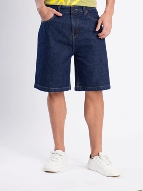 Bene Kleed Men Dark Blue Relaxed Fit Denim Shorts