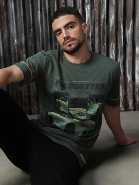 High Star Graphic Print Cotton Relaxed Fit T-Shirt