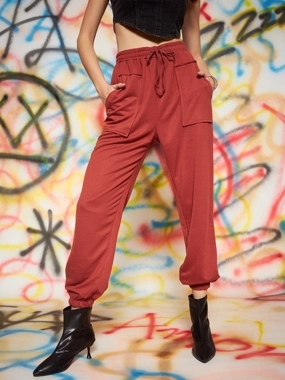 Kassually Relaxed Fit Cuffed Joggers with Drawstring Waistband