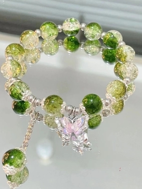 Take Two Butterfly Charm Beaded Bracelet