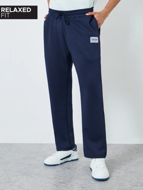 Styli Men Navy Blue Relaxed Fit Joggers