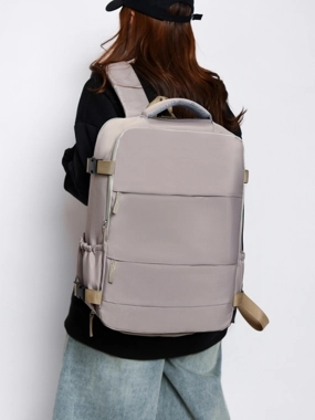 Take Two Grey Zip Closure Backpack