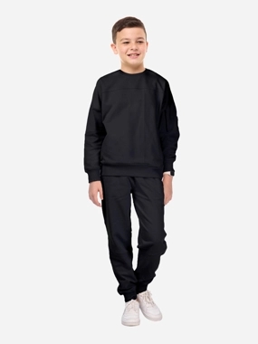 Victor and Jane Solid Round Neck Sweatshirt and Joggers Sets