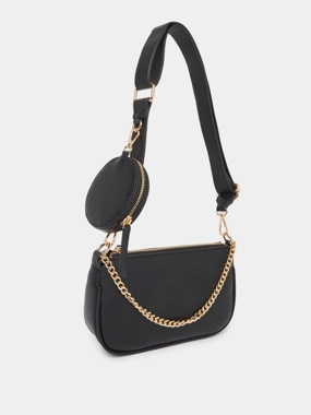 Styli Crossbody Bag with Adjustable Strap and Chain Detail