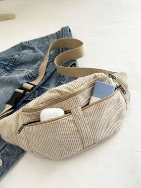 Take Two Texture Zip Closure Crossbody Bag