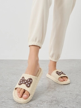 Take Two Bow Design Foam Slipper